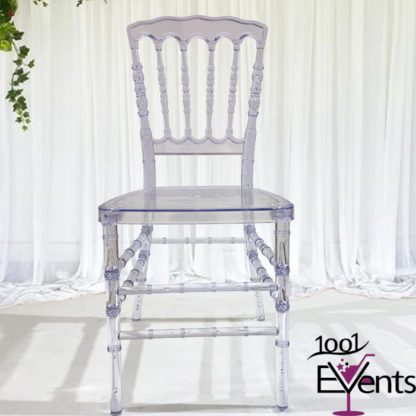 Chaise Napoleon Cristal - 1001 Events - Fournisseurs accessoires mariage evenement - 00001